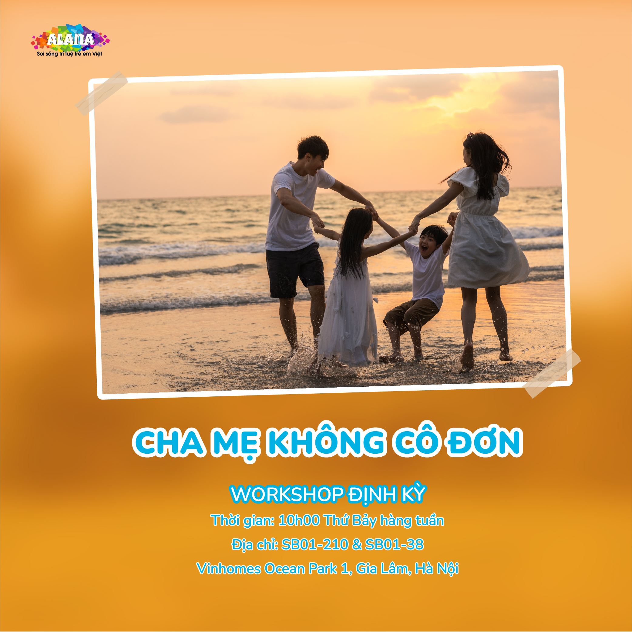 Gia đình vui chơi cùng nhau tại Alana